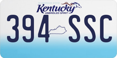 KY license plate 394SSC