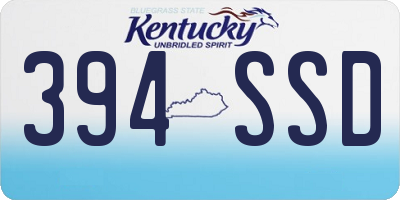 KY license plate 394SSD