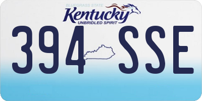 KY license plate 394SSE