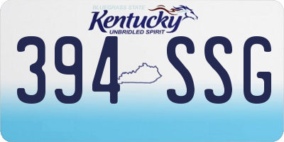 KY license plate 394SSG