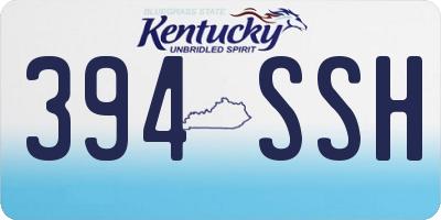 KY license plate 394SSH