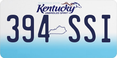 KY license plate 394SSI