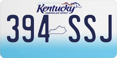 KY license plate 394SSJ