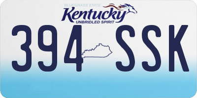 KY license plate 394SSK