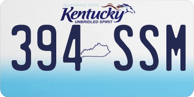 KY license plate 394SSM