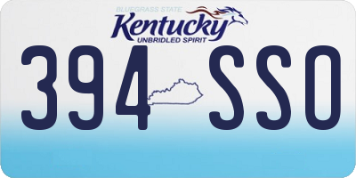 KY license plate 394SSO