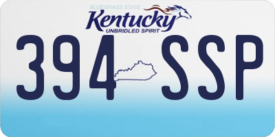 KY license plate 394SSP