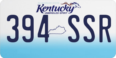 KY license plate 394SSR