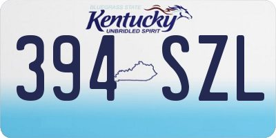 KY license plate 394SZL