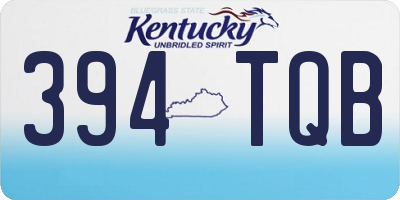 KY license plate 394TQB