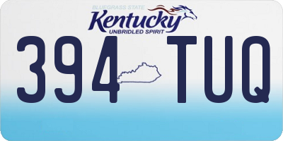 KY license plate 394TUQ