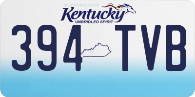 KY license plate 394TVB