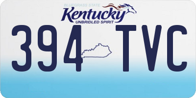 KY license plate 394TVC