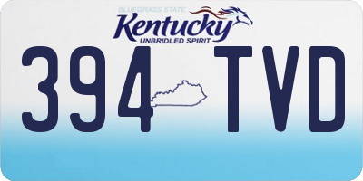 KY license plate 394TVD