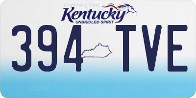 KY license plate 394TVE