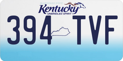 KY license plate 394TVF