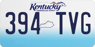 KY license plate 394TVG