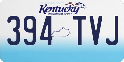 KY license plate 394TVJ