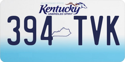 KY license plate 394TVK