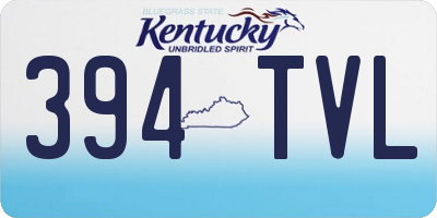 KY license plate 394TVL