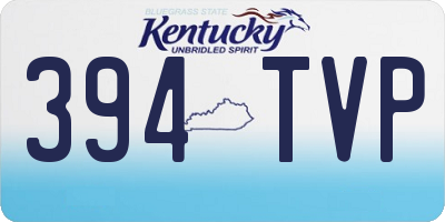 KY license plate 394TVP