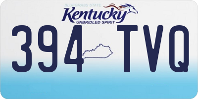 KY license plate 394TVQ