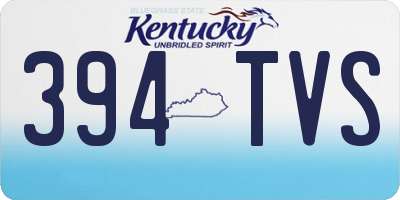 KY license plate 394TVS
