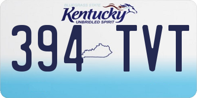 KY license plate 394TVT