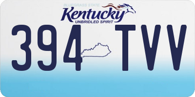 KY license plate 394TVV