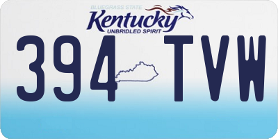 KY license plate 394TVW