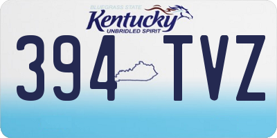 KY license plate 394TVZ