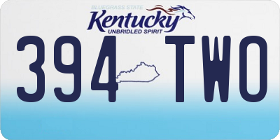 KY license plate 394TWO