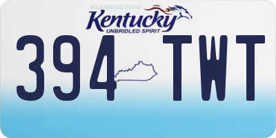 KY license plate 394TWT