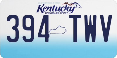 KY license plate 394TWV