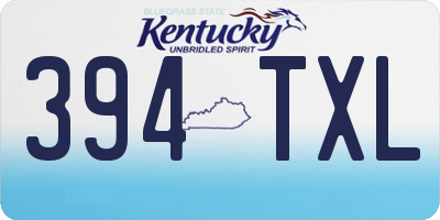 KY license plate 394TXL