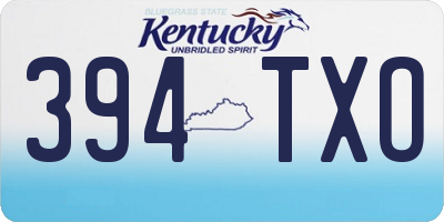 KY license plate 394TXO