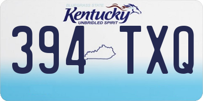KY license plate 394TXQ