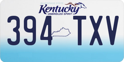 KY license plate 394TXV