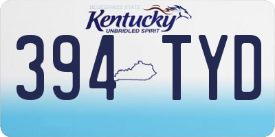 KY license plate 394TYD