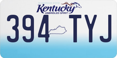 KY license plate 394TYJ