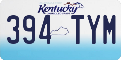 KY license plate 394TYM