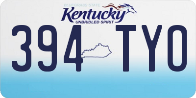 KY license plate 394TYO