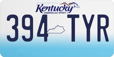 KY license plate 394TYR