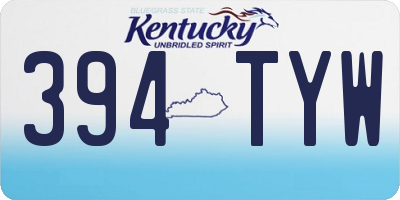 KY license plate 394TYW