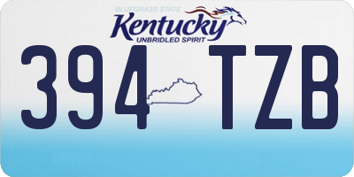 KY license plate 394TZB