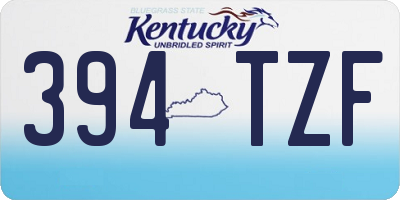 KY license plate 394TZF