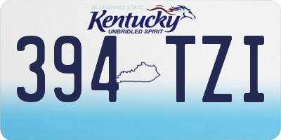KY license plate 394TZI
