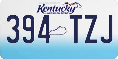 KY license plate 394TZJ
