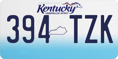 KY license plate 394TZK