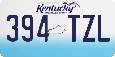 KY license plate 394TZL